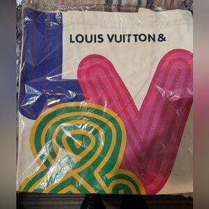 Authentic Louis Vuitton Novelty Canvas EcoTote Bag Exhibition 2022 Limited